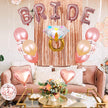 Bachelor Party Balloon Set – Bride Shoulder Strap, Diamond Ring & Rose Gold Foil Balloons