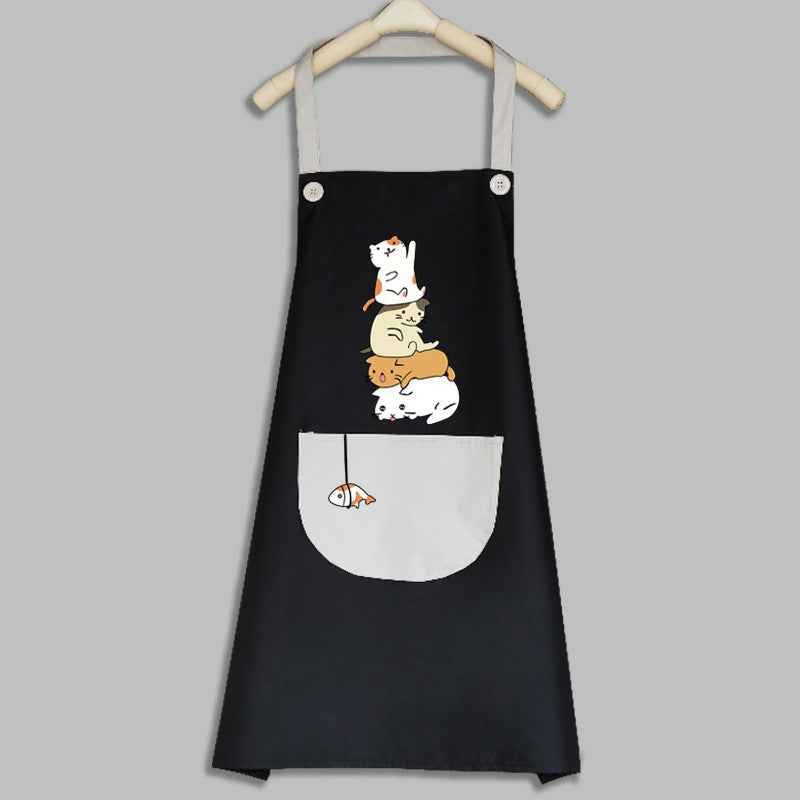 Cute Japanese Female Korean Version Home Adult Kitchen Water And Oil Working Man
