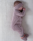 Chunk Long Sleeve Ribbed Jumpsuit | Rose Ash | 7AM