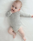 Hug Me Long Sleeve Bodysuit | Light Heather Grey | 7AM