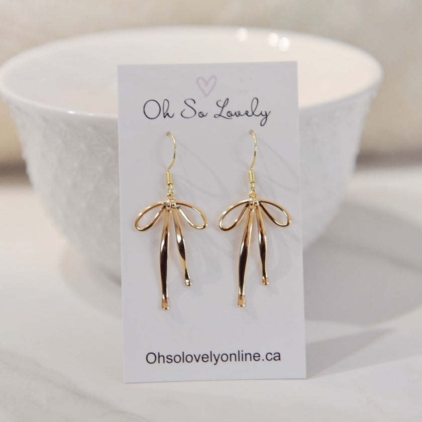 Chrishell Bow Drop Earrings