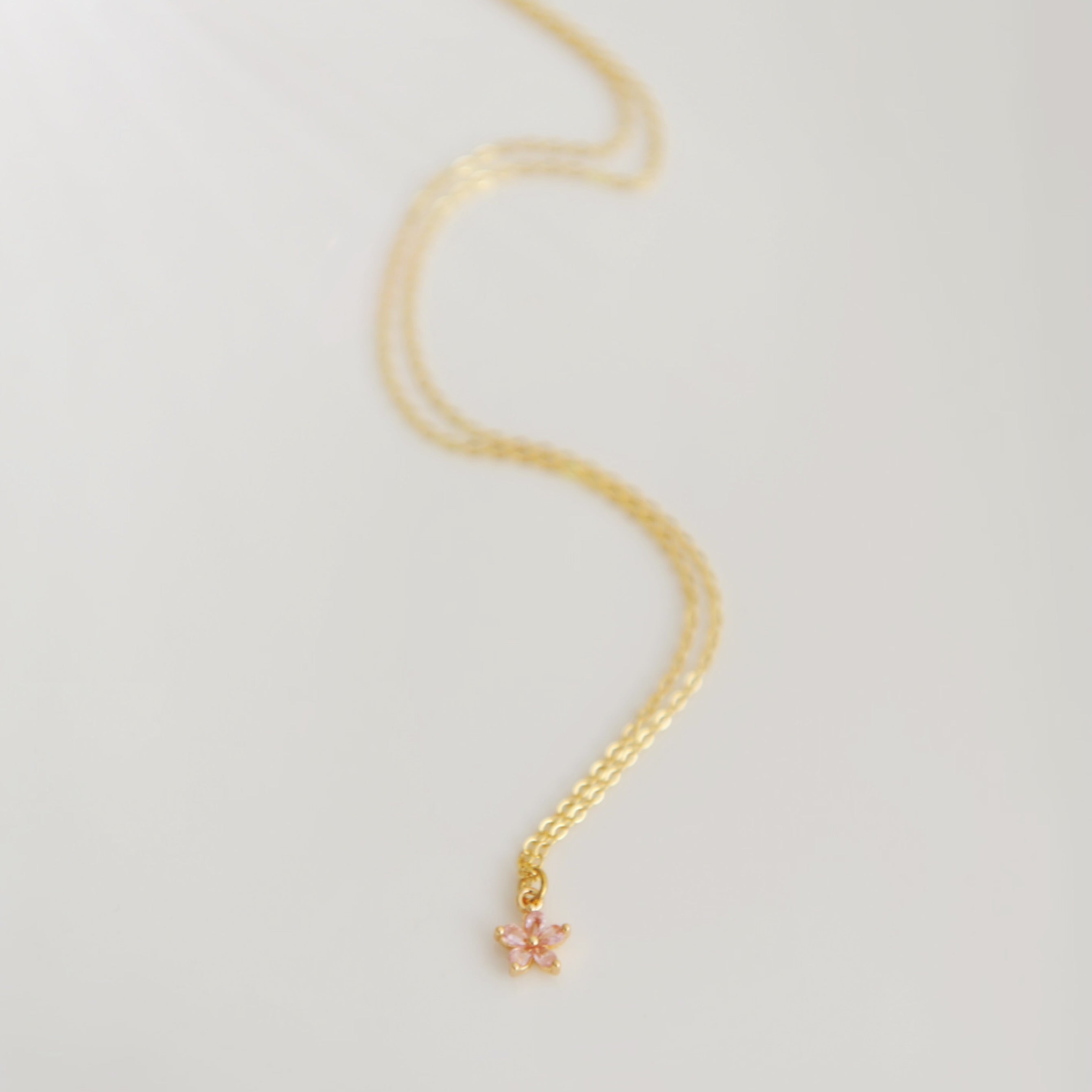 Aurelia Pink Flower Necklace