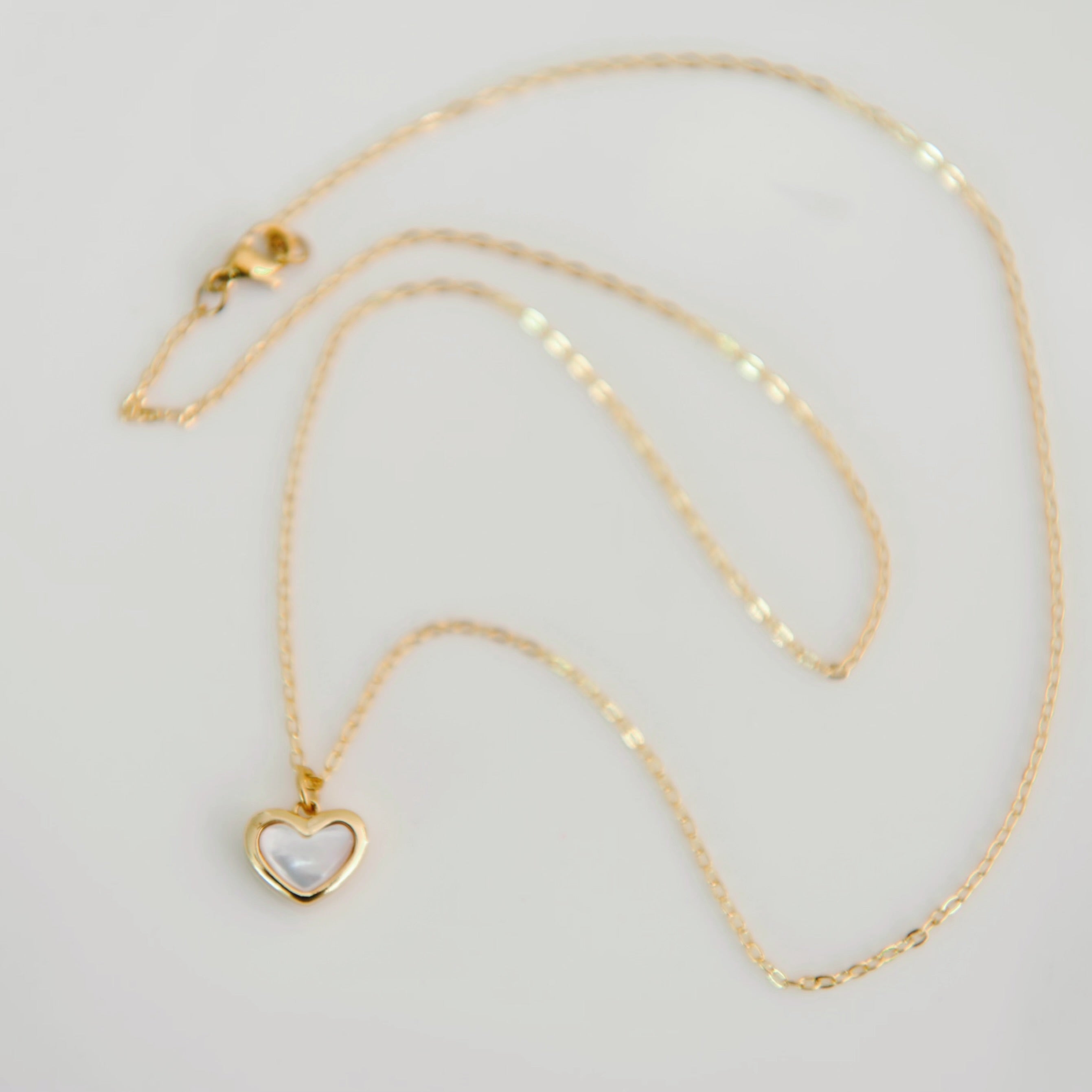 Aisha Mother of Pearl Heart Necklace