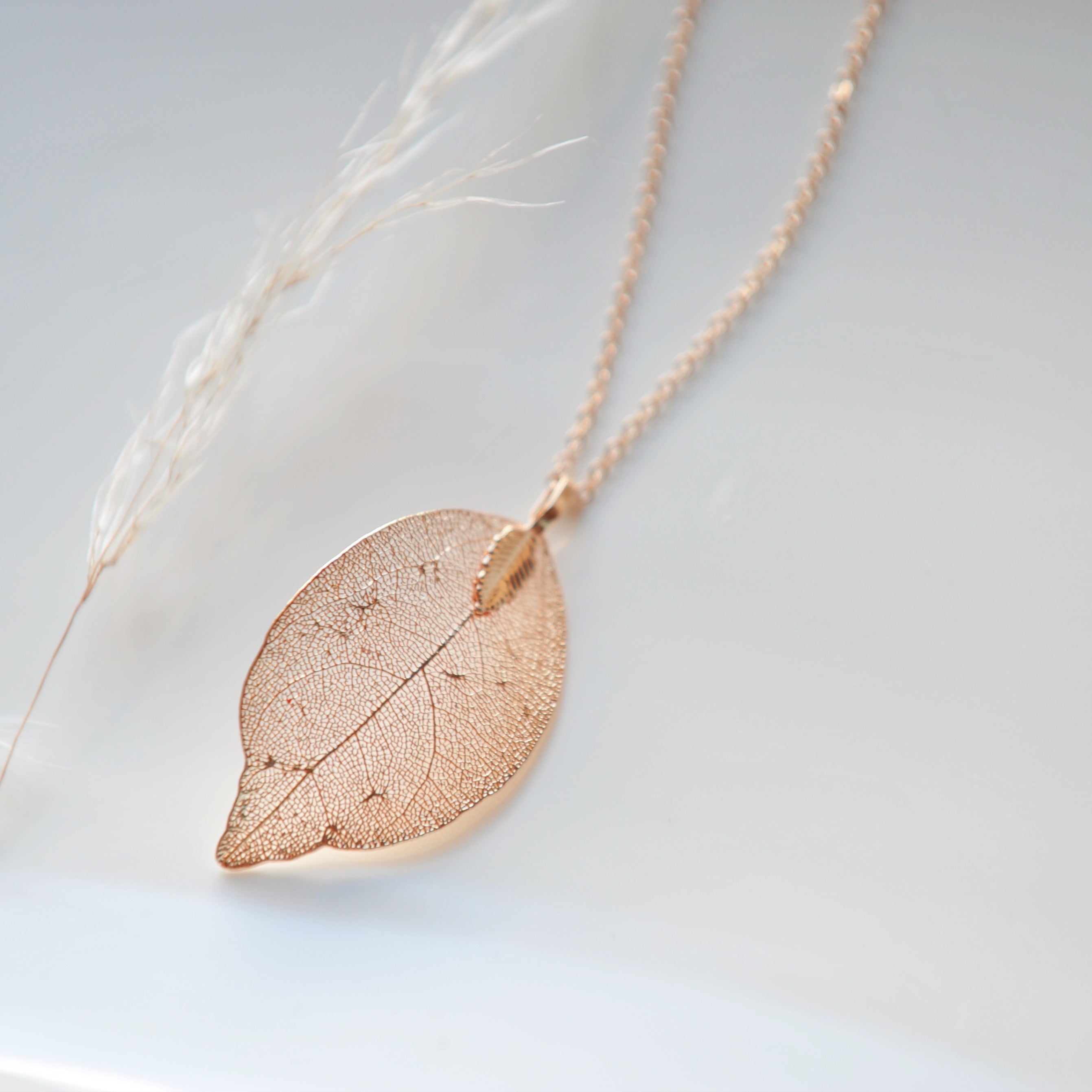Real leaf necklace