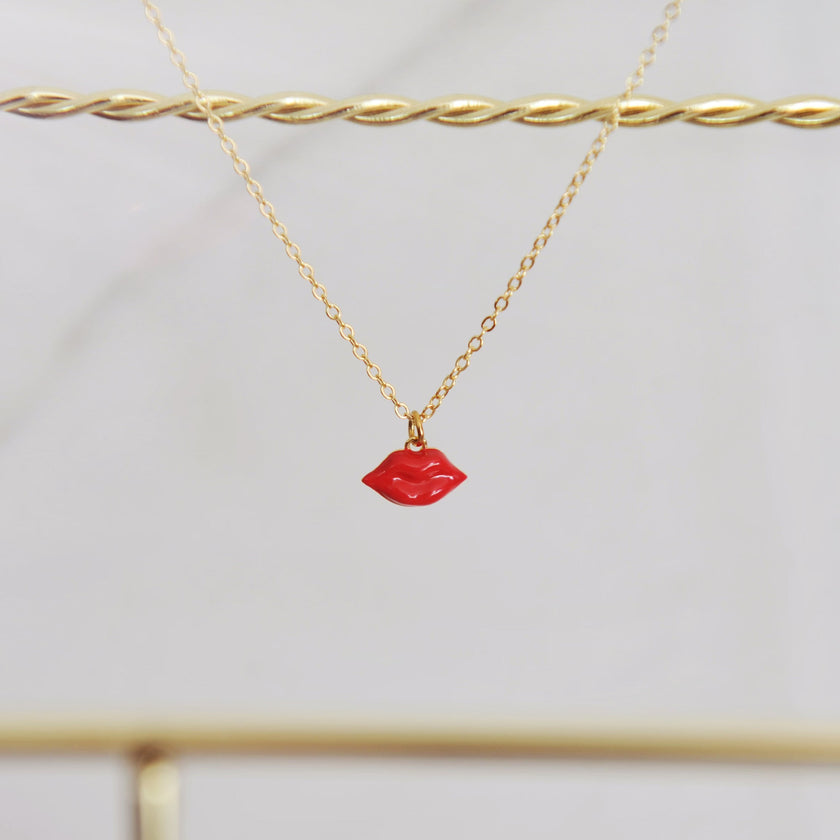 Red Lips Necklace