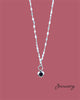 Heart Stone Necklaces in silver - various birthstone colours