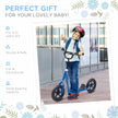 HOMCOM Kids Scooter Street Bike with 12 Tire for Ages 5+ Ride on Toy Blue