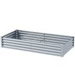 Outsunny 6 x 3 x 1ft Galvanized Raised Garden Bed, Reinforced Outdoor Planter Box with Open Bottom, Silver