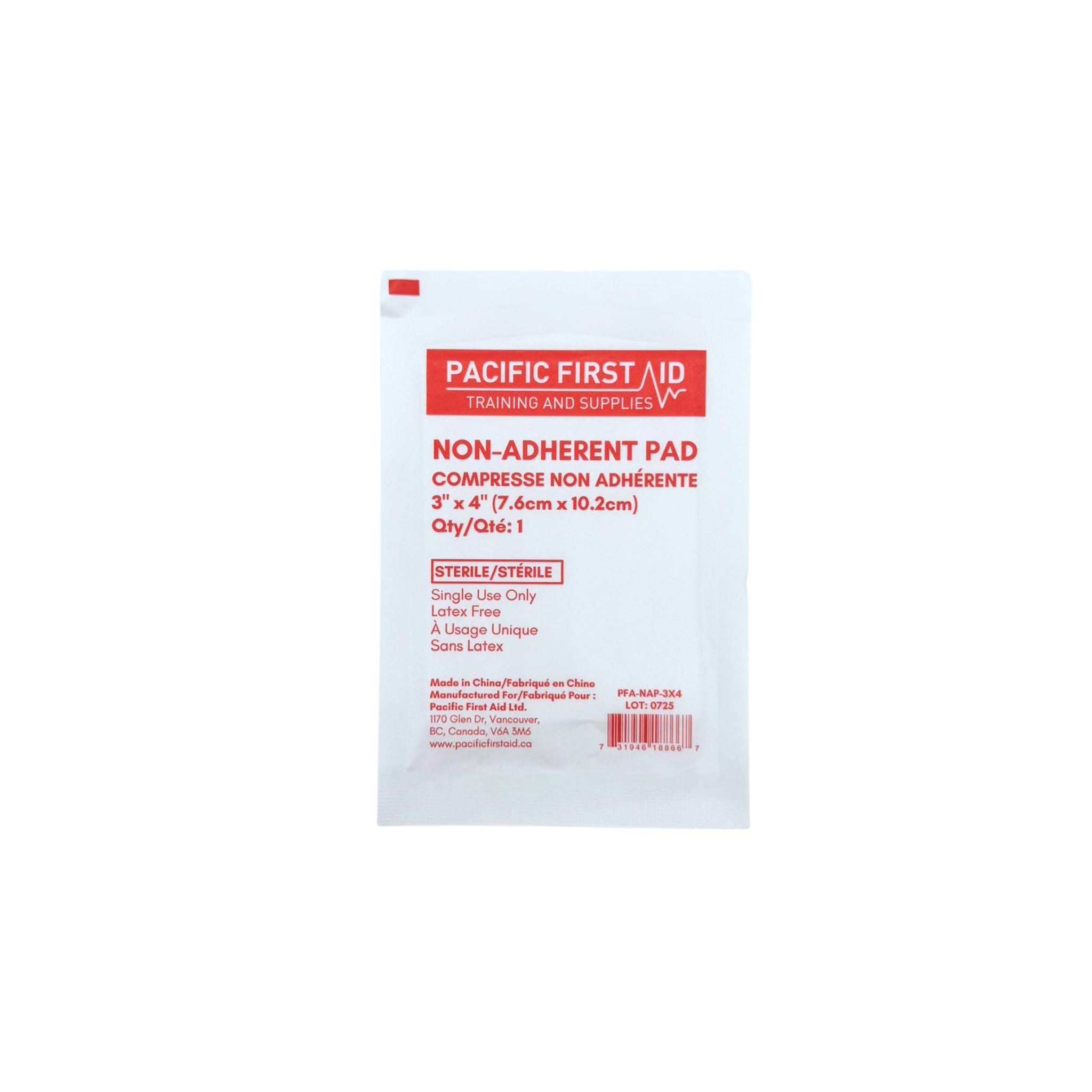 Non-Adherent Pads – Sterile, Latex-Free (2