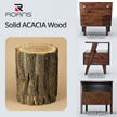 Rum Solid Wood Nightstand