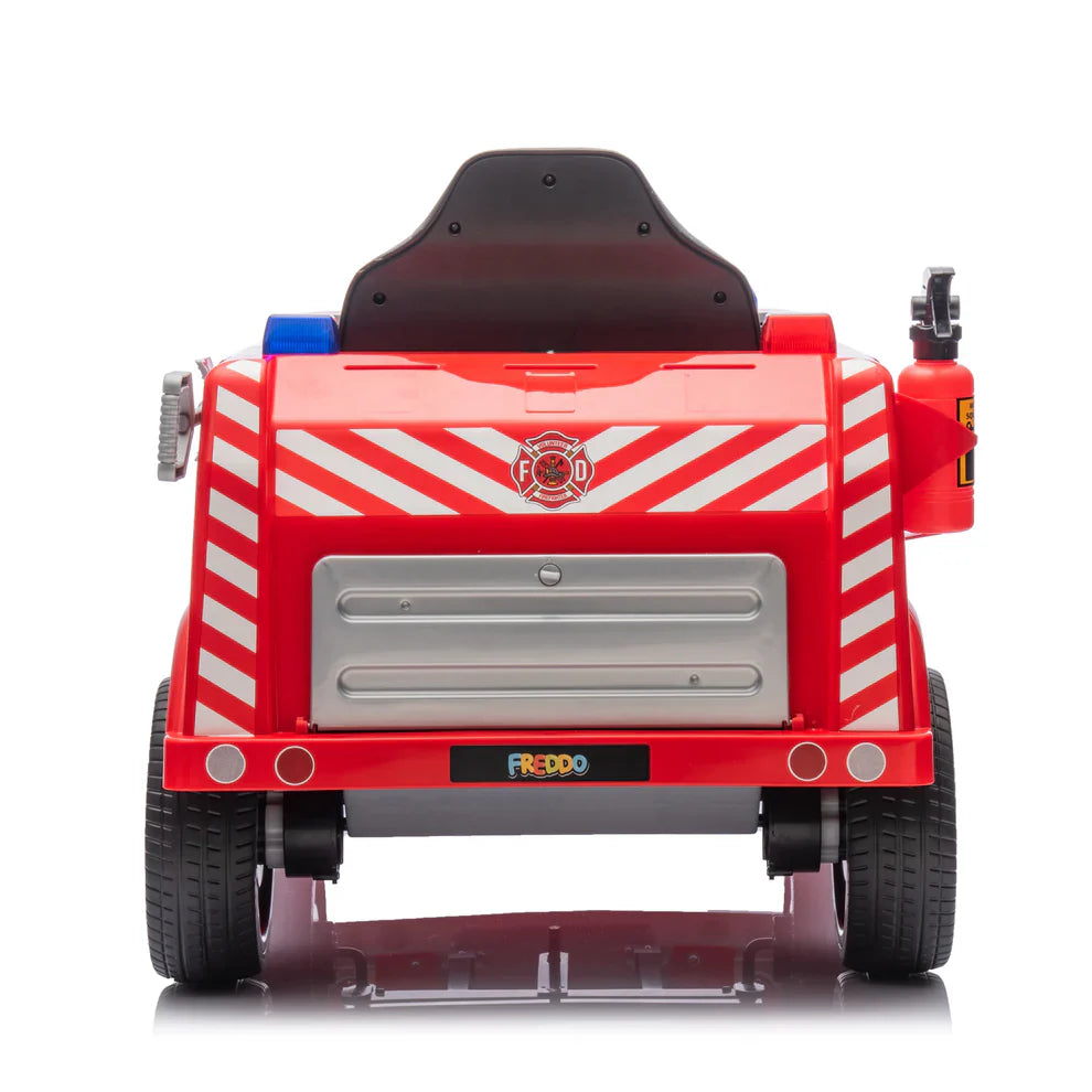 Voiturette électrique pour enfant 2025, modèle camion de pompier 12V DELUXE, avec télécommande.