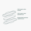 Individual Packets - 100% Organic Cotton Super Pads