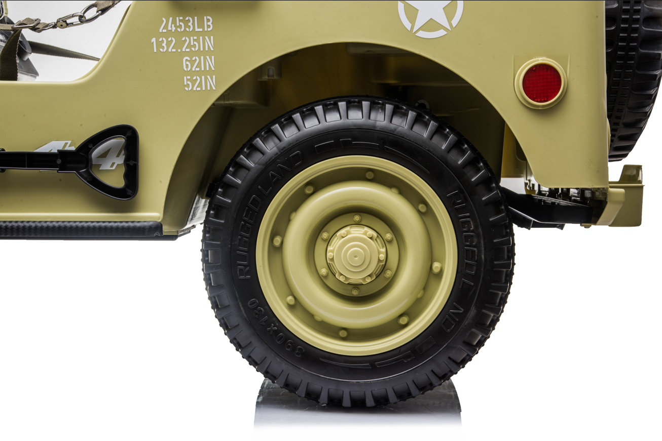 24V Army Jeep 3 Seater DELUXE Kids Ride On Car with Remote Control