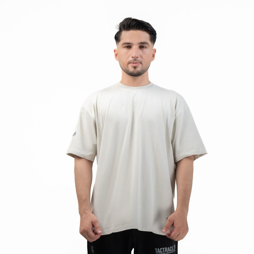 OPERATOR_77 OVERSIZED TEE — TACTICAL BEIGE