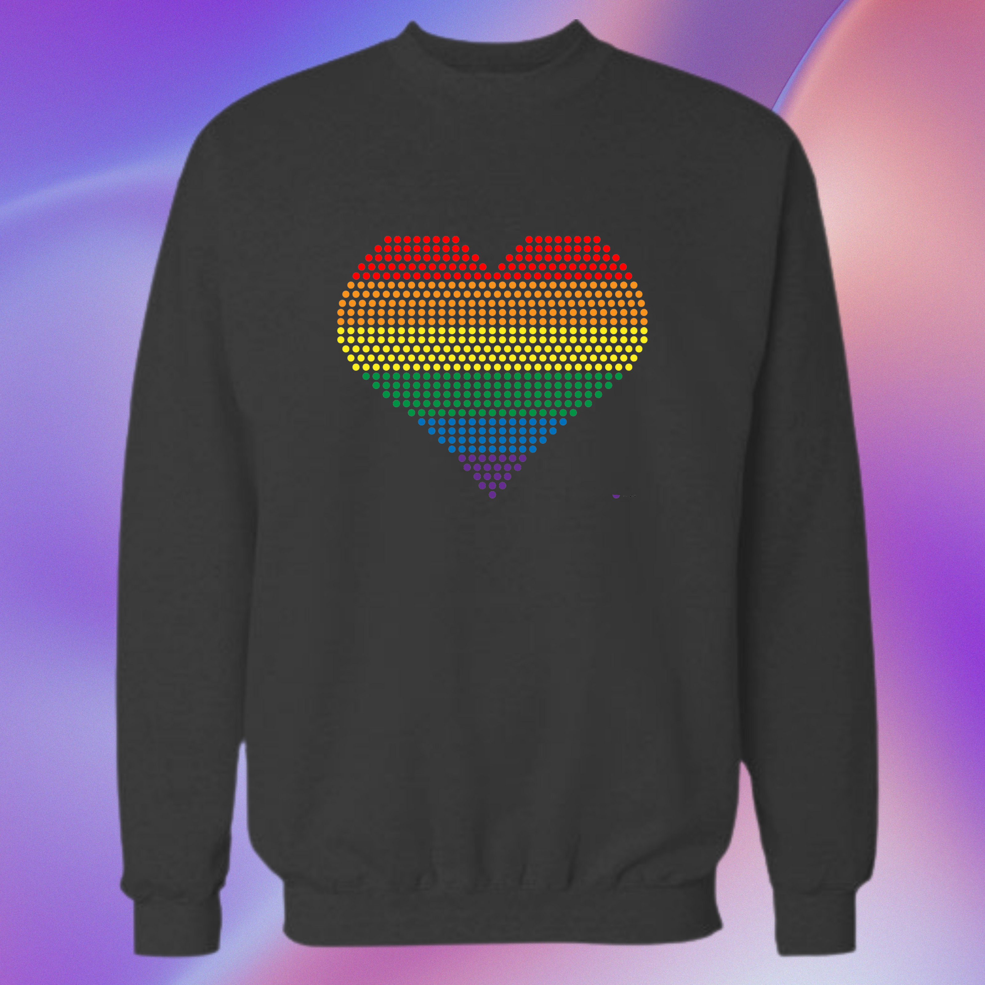 Rainbow Heart Rhinestone Shirt – Pride & Love Sparkle Bling Tee | Blingdazzel