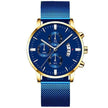 Mens Business Luxury Watches For Men Mesh Band Quartz Watch