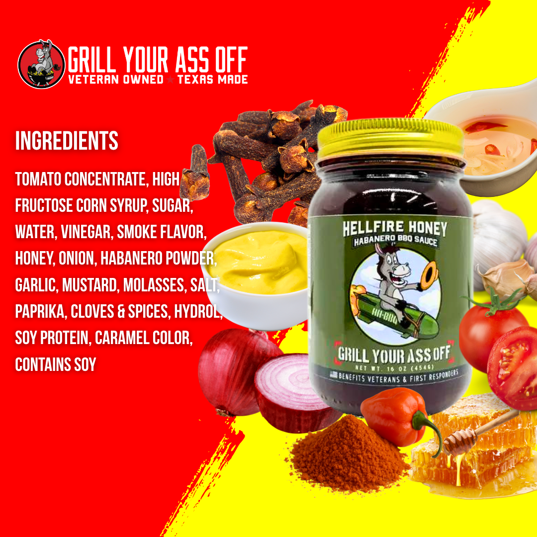 Grill Your Ass Off - Hellfire Honey Habanero BBQ Sauce