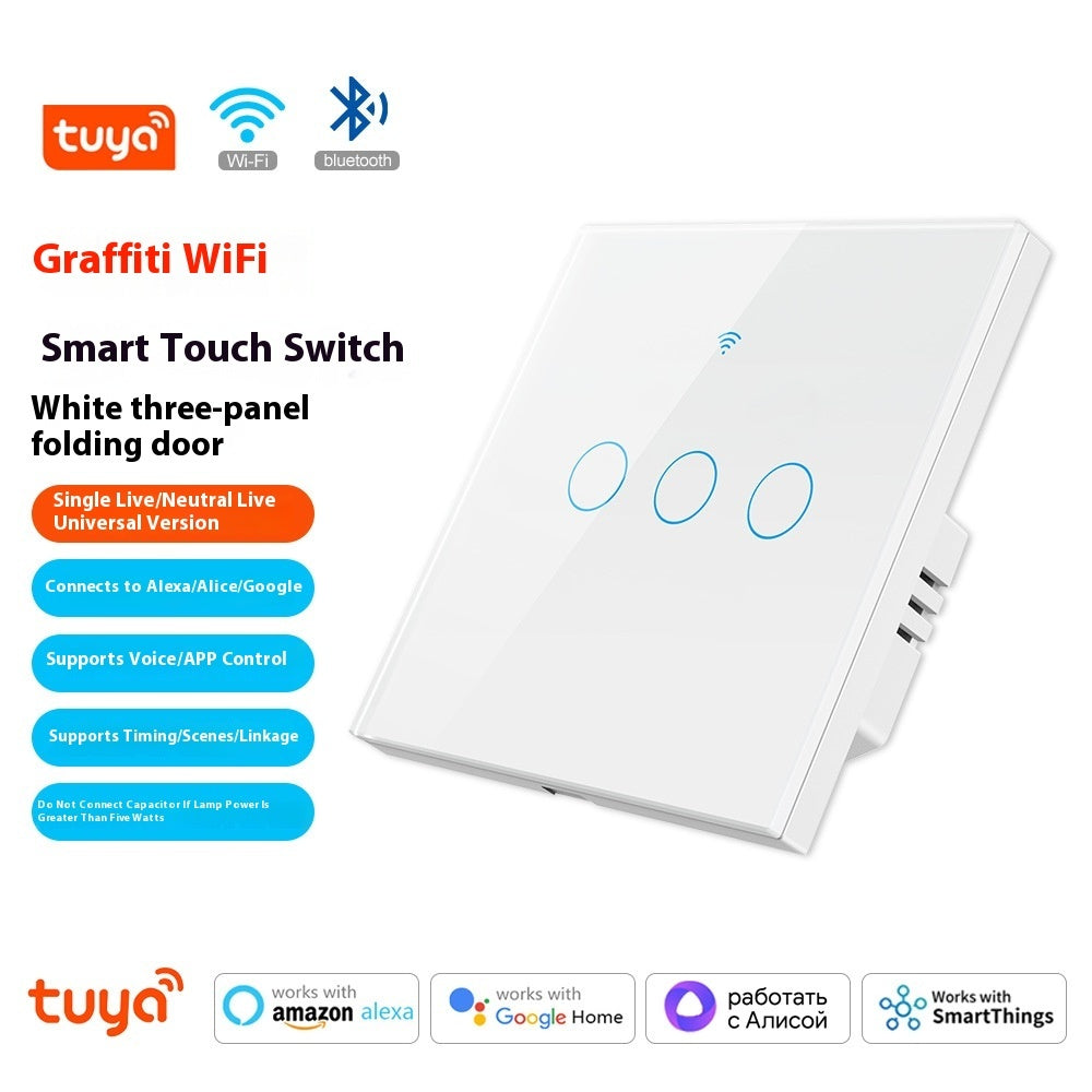 WiFi Smart Touch Switch Panel with App Control and Voice Assistant Support