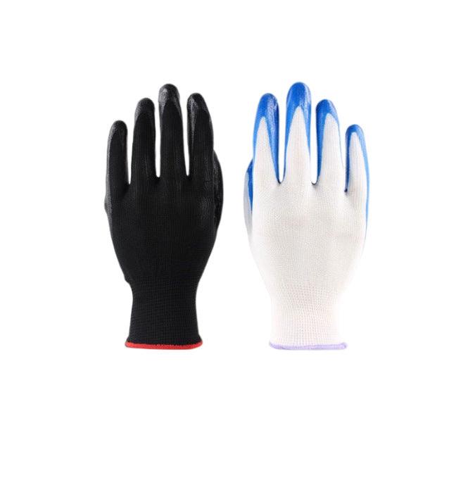 Nitrile Impregnated Work Gloves – Oil-Resistant Anti-Slip 13-Needle Nylon Gloves for Precision & Logistics