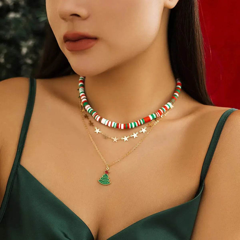 Christmas Beaded Necklace for women