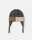 Chunky Beanie Ear Flap| Black Melange Multicolor | 7am