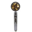 Propeller Driven Shower Head With Stop Button And Cotton Filter Turbocharged High Pressure Handheld Shower Nozzle
