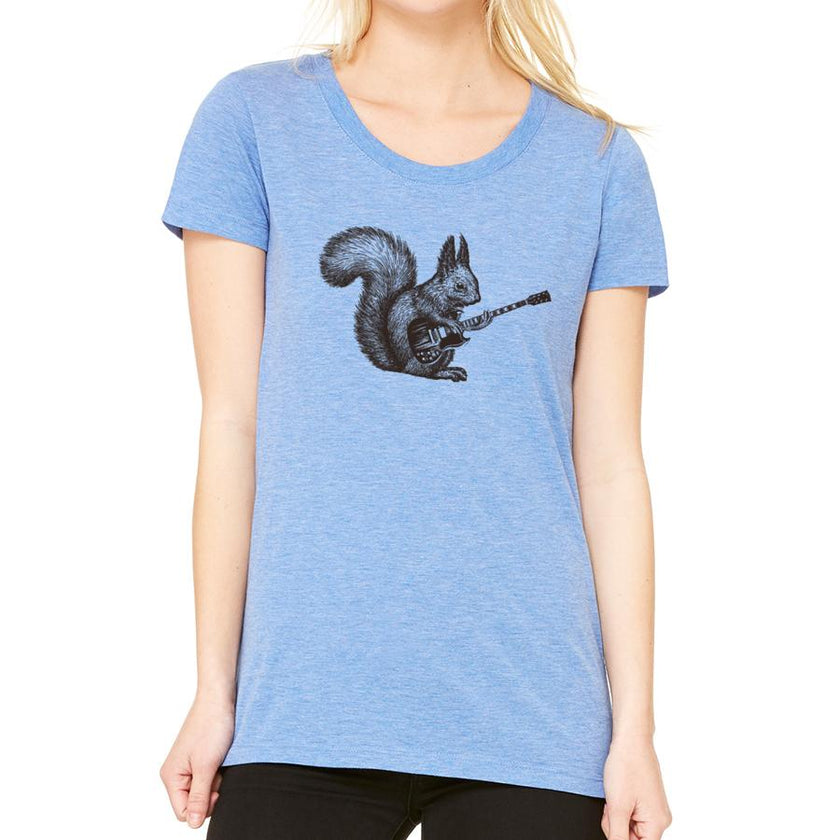 Rock & Roll Squirrel — Women's Funny Graphic Tee