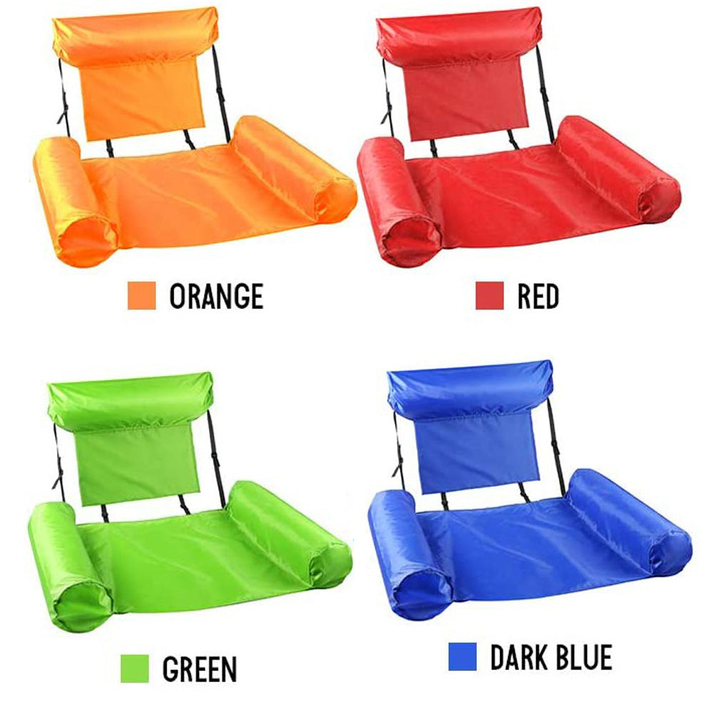 Inflatable Pool Float Lounger – Foldable Striped Floating Row for Adults