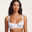 Women's Underwired Unlined Balconette Bra for Everyday and Low-Cut Tops