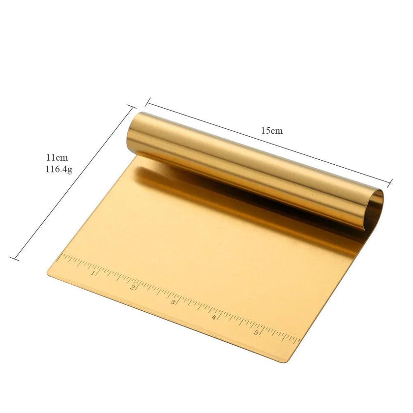 Stainless Steel Scraping Panel With Scale Baking Tool Dough Cutting Board Scraping Powder Board Tagliolini Cutter