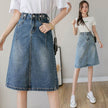 Summer Design Denim Skirt Mid-length Jeans Skirt