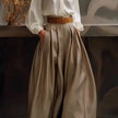 Loose Wide Leg Solid Color Casual Trousers Bottoms Palazzo Trousers
