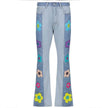 Women's Fashion Pattern Colorblock Bootcut Jeans