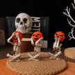 Pumpkin Head Skull Doll Ornaments Home Halloween Layout Props
