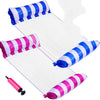 Inflatable Pool Float Lounger – Foldable Striped Floating Row for Adults
