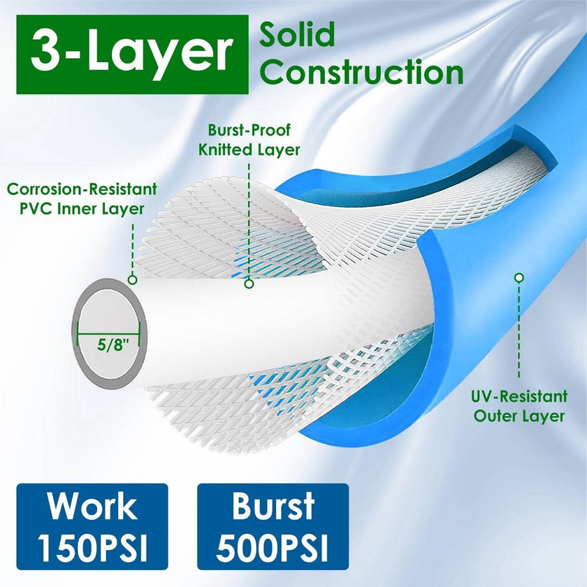 Non-Expanding Flexible Garden Hose Heavy Duty PVC Water Hose