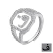 Fashion Micro Inlaid Zircon Arab Letters Ring for women