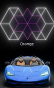 480W Honeycomb LED Car Detailing Station Light 2.4x4.8m 50000H Car Wash Shop Bay Light