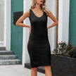 Women 2pcs Winter Outfit Cashmere dress Cropped Pullover top