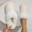 Winter Warm Plush Slippers for Women and Men, Non-Slip Fuzzy House Shoes