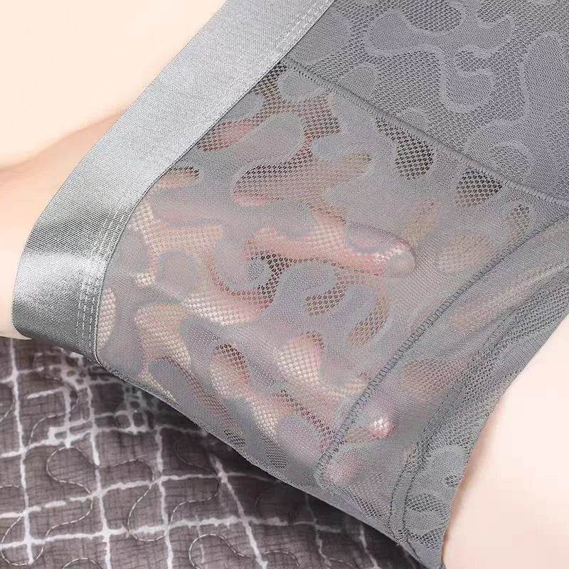 Ice Silk Men's Breathable Quick-drying boxer briefs Spandex underwear