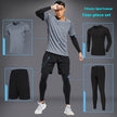 Fitness apparel - Quick Drying Workout clothes for men 4pcs Gym set wear