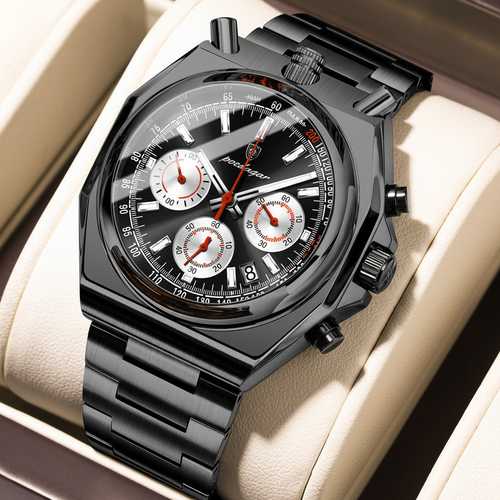 P897 Retro Men's Quartz Watch | Waterproof Luminous Steel Band