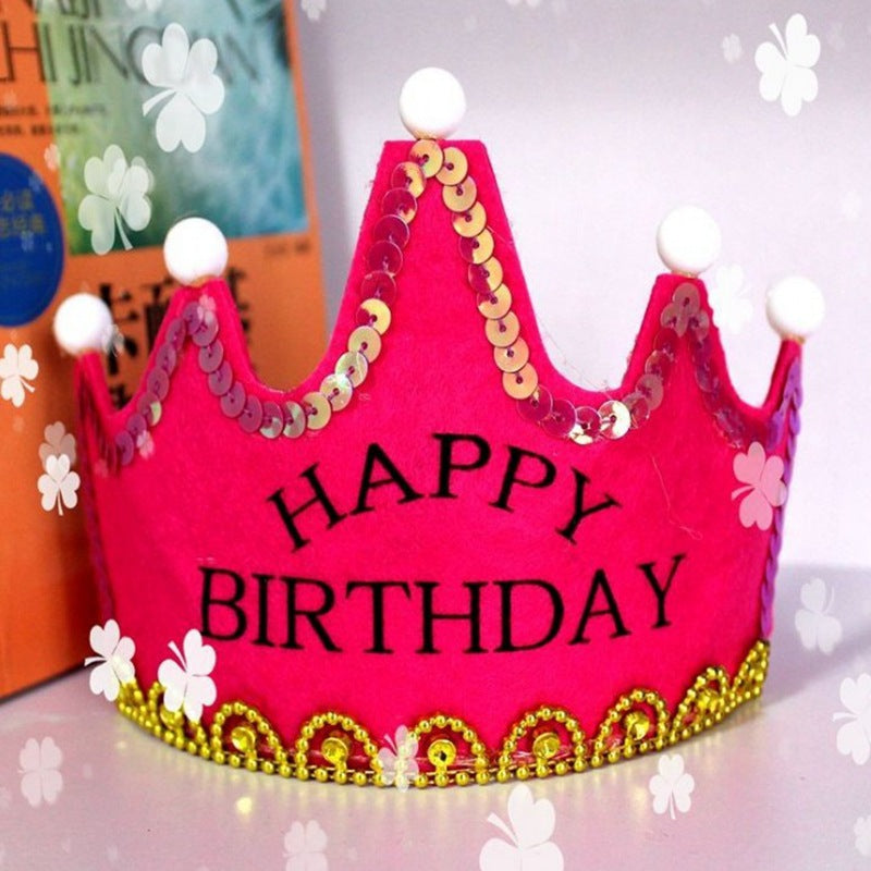 Kids Birthday Party Headdress – Creative Children's Birthday Crown Hat Decoration
