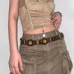 Vintage Riveted Punk Belt – Alloy & PU Unisex Fashion Belt in 110cm & 120cm (12 Styles)
