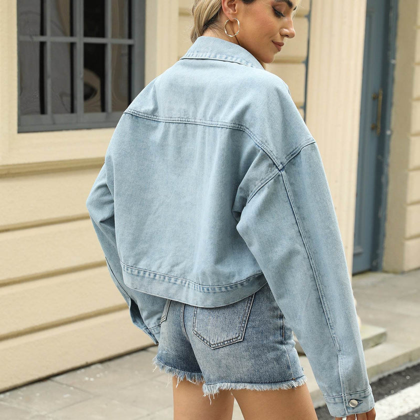 Long Sleeve Top Loose Fit with Rivet Design
