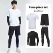 Fitness apparel - Quick Drying Workout clothes for men 4pcs Gym set wear