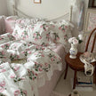 Princess Style Ruffled Pure Cotton Floral Duvet Cover Bedding Set