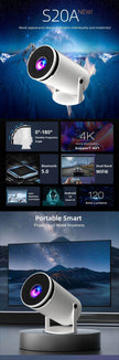 Mini Smart Projector – Portable 4K WiFi6 Design for Home Theater & Outdoor Movies