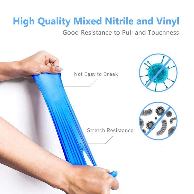 4mil Nitrile Exam Gloves 100 Pack – Heavy-Duty Powder-Free Latex-Free Disposable Gloves for Medical, Dental & Food Use
